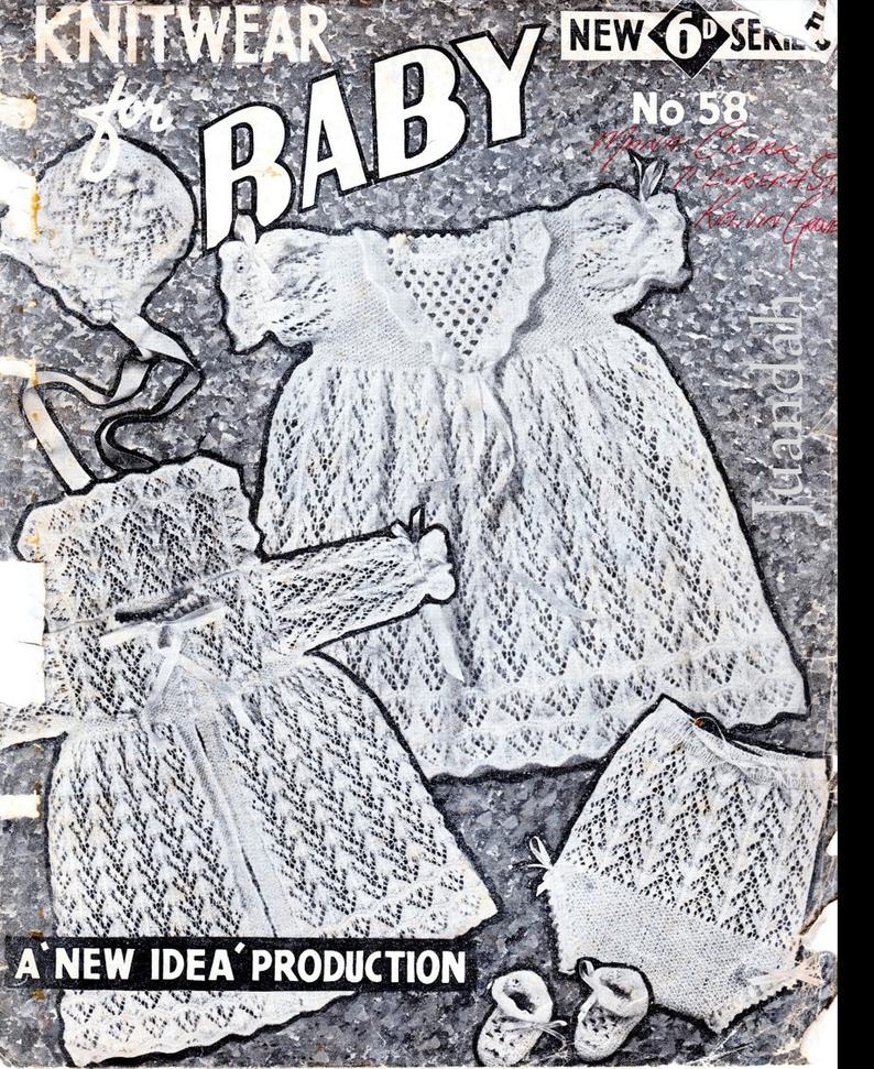 PDF book of 1930s baby knits 4 baby sets or layettes and image 0
