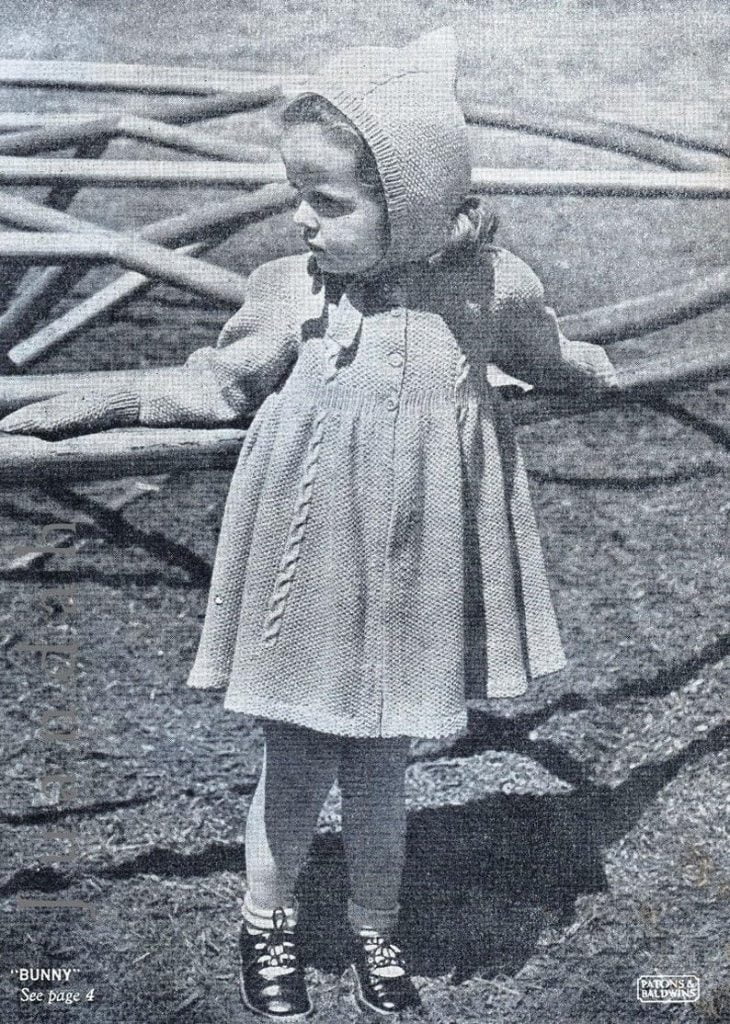 8 x vintage children's knits PDF patterns 1940s girls image 0