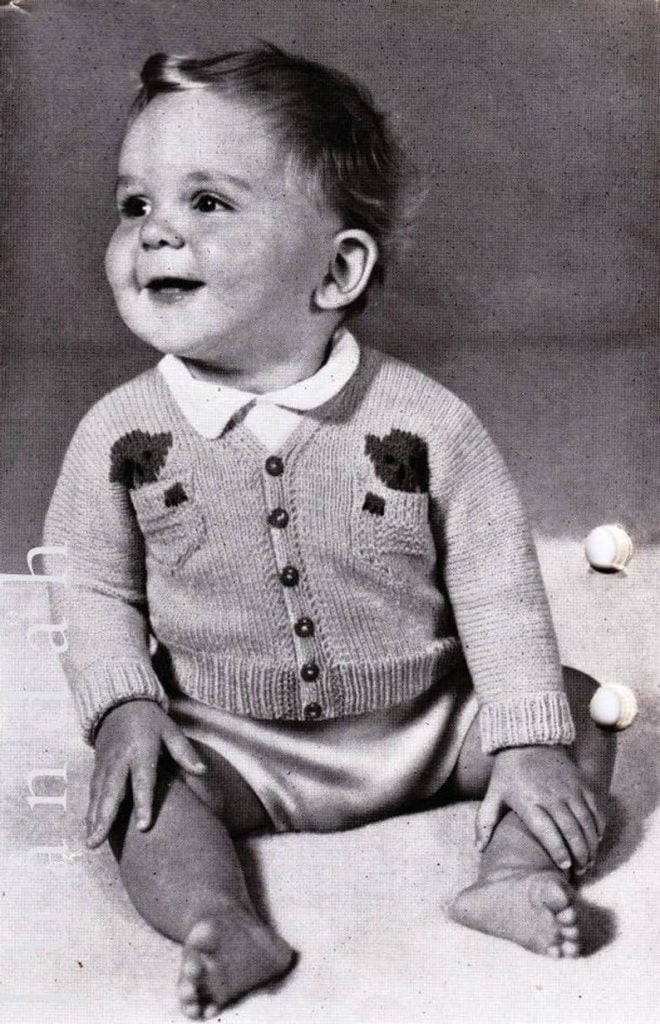 Vintage baby knits 9 PDF patterns 1950s 6-12 mths frocks image 0