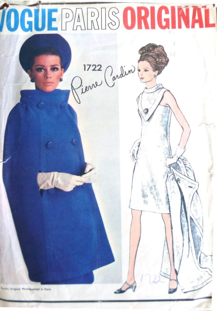 Vogue 1722 sewing pattern vintage 1960s Pierre Cardin Vogue image 0