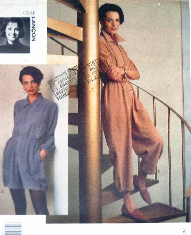Vogue 2742 Odile Lancon 1990s jumpsuit sewing pattern vintage image 0