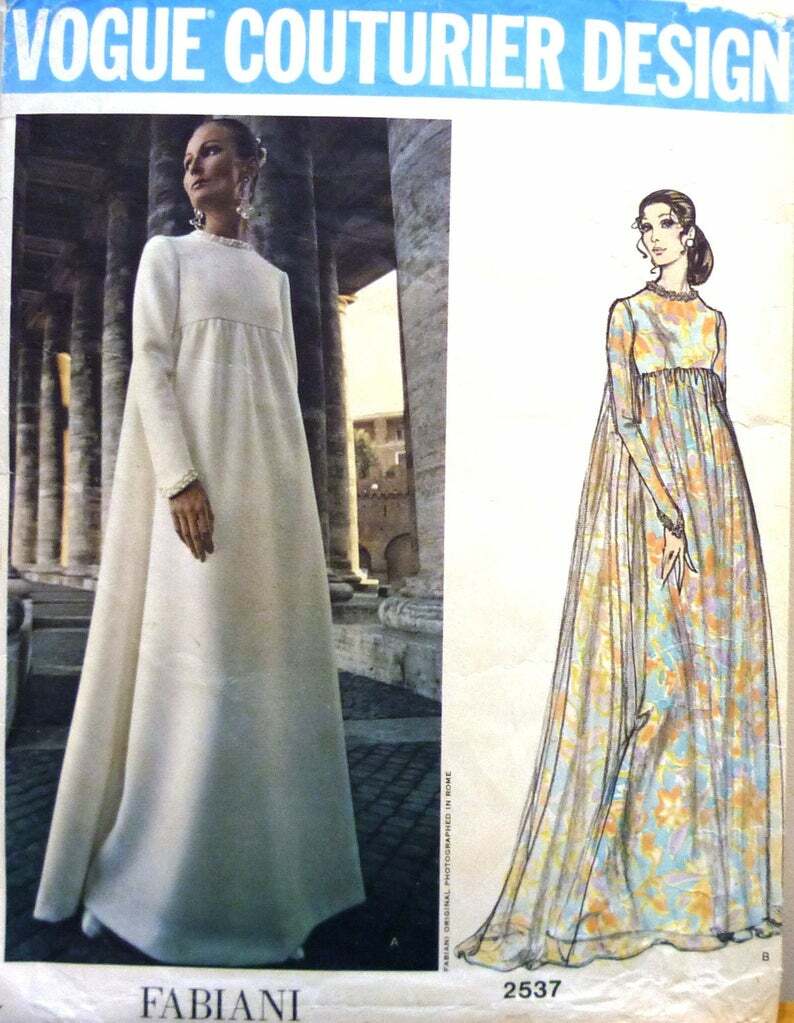 Vogue 2537 sewing pattern vintage 1970s Fabiani Vogue image 0