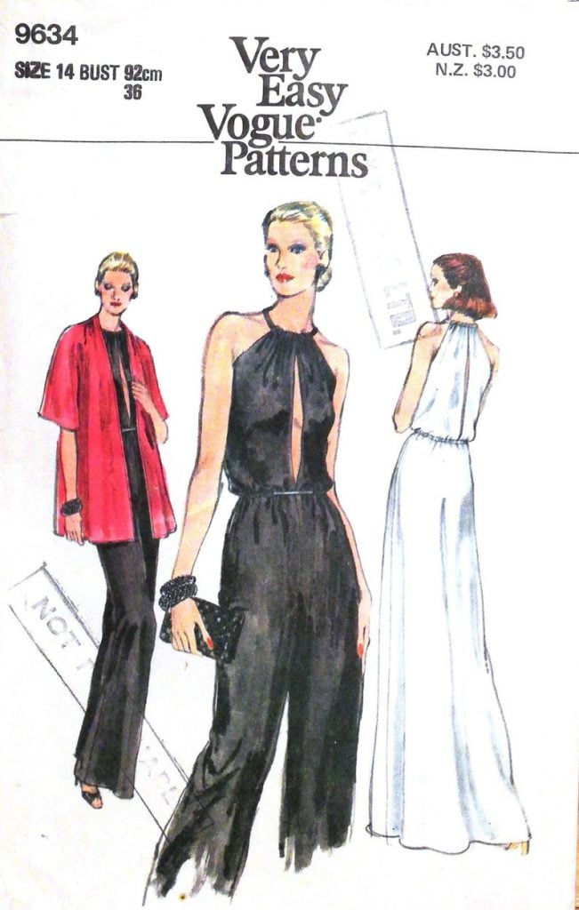 Vogue 9634 sewing pattern size 14 pure 70s floor length image 0