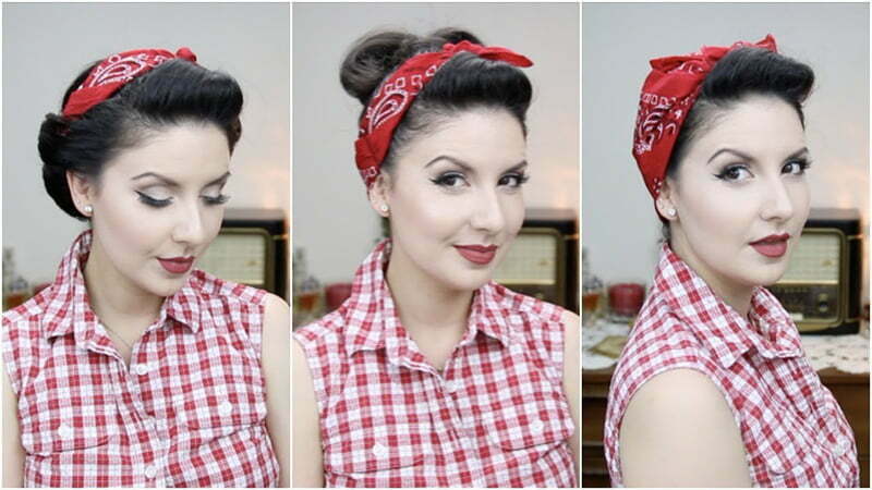 50s Hairstyles With Scarf