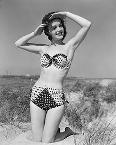 Polka-dot swimsuit