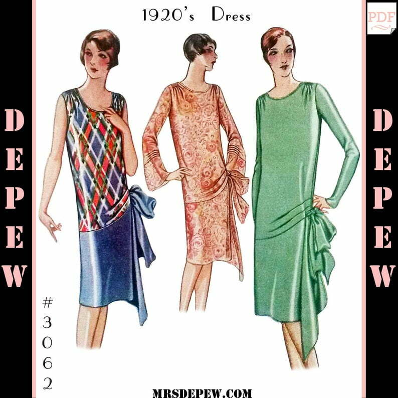 Vintage Sewing Pattern Ladies' 1920s Evening Gown or Day image 0