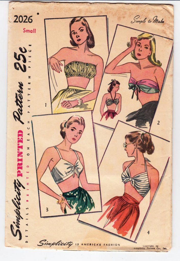 Vintage Sewing Pattern 1940's Ladies' Bra Tops image 0