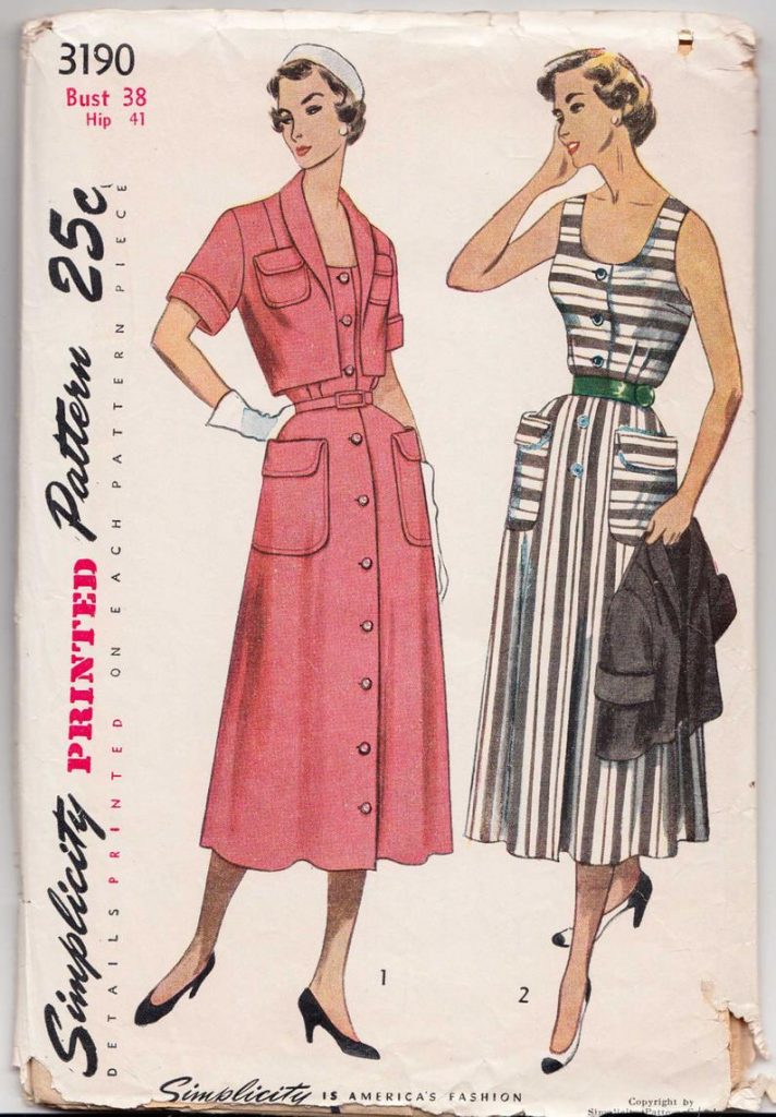 Vintage Sewing Pattern Simplicity 3190 Dress and Bolero image 0