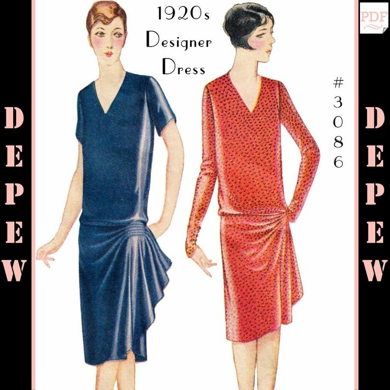 Vintage Sewing Pattern Reproduction Ladies' 1920s Worth image 0