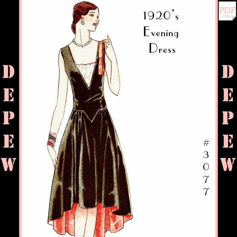 Vintage Sewing Pattern MultiSize Ladies' 1920s Robe de image 0