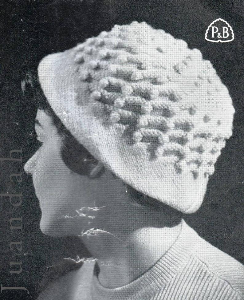 PDF book of 17 x 1950s hats caps beanies and scarves PDF image 0