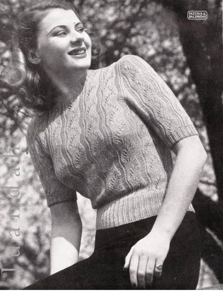 Rare vintage knitting patterns 1940s style bombshell image 0