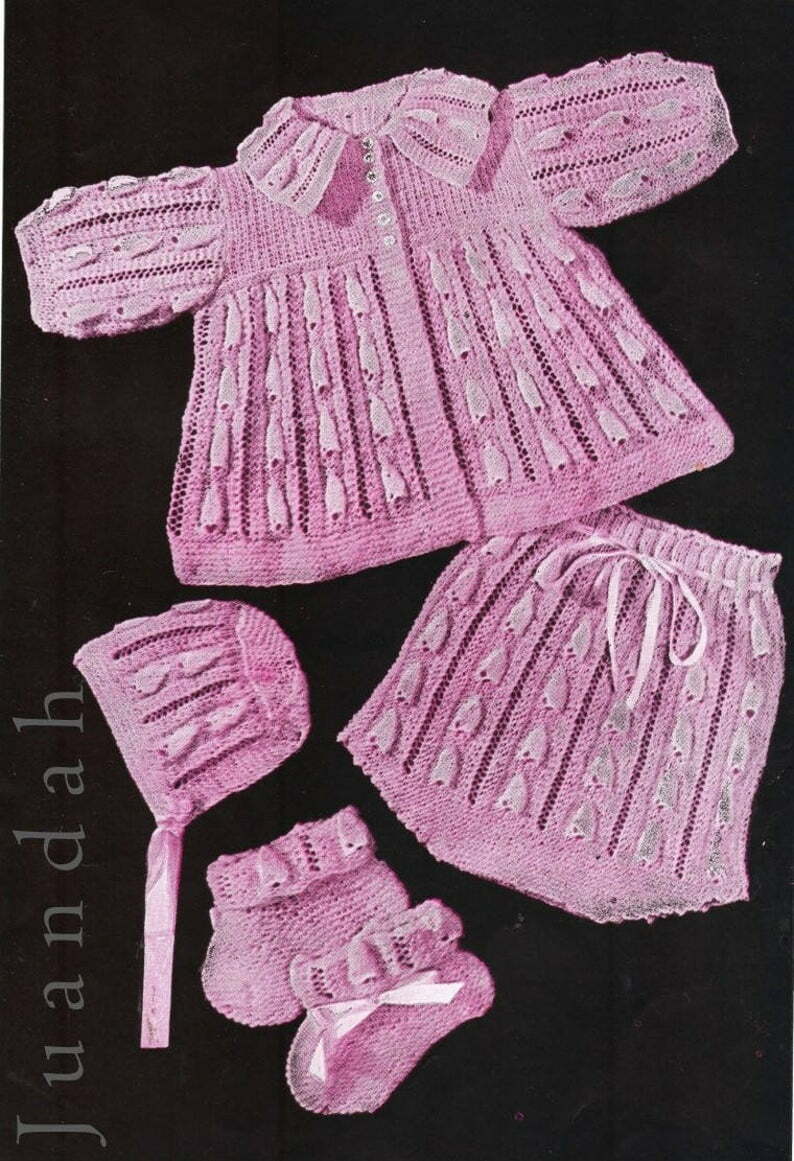 PDF rare book of vintage baby knits 1940s knitting patterns image 0