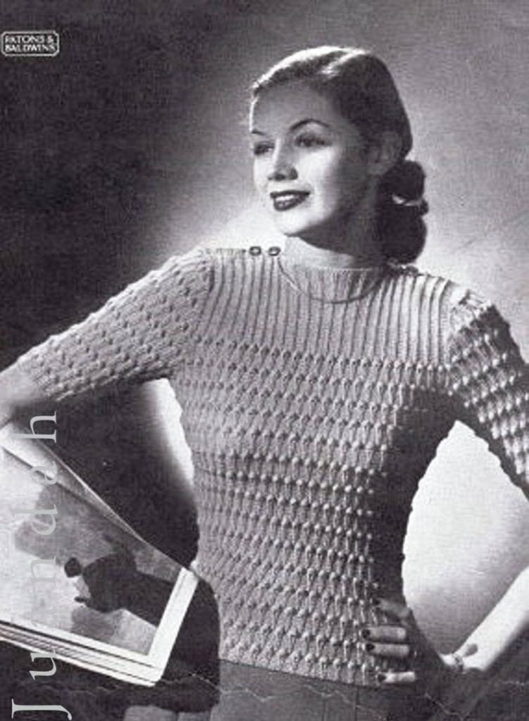PDF book of vintage women's tops 1940s knitting patterns image 0