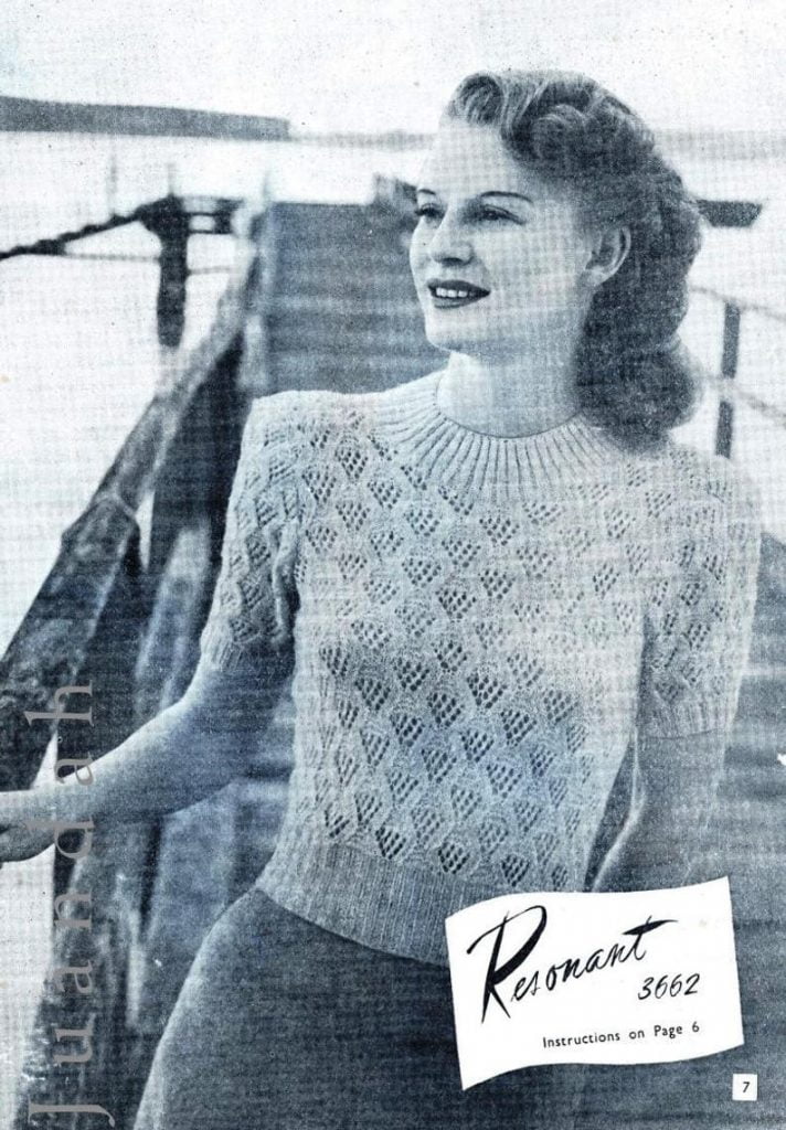 Vintage knitting patterns 1940s fashion women's knits image 0