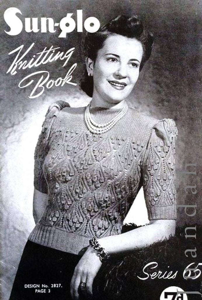 PDF book of vintage knitting patterns 1940s fashion image 0