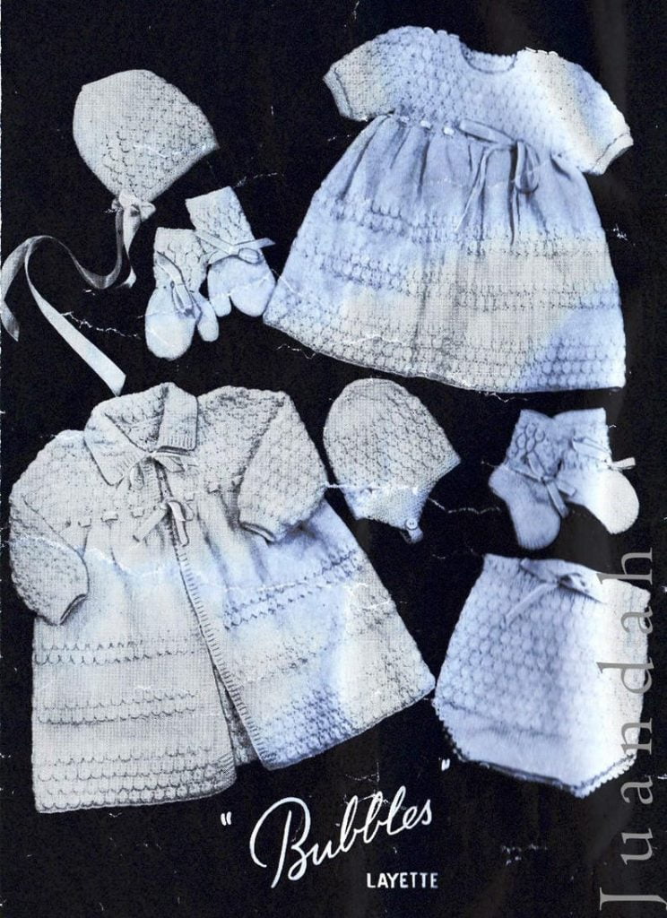 Book of layette patterns 1950s designs 3 layettes coats image 0