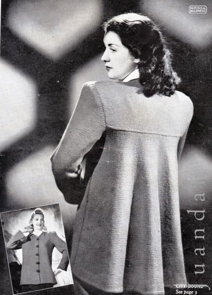Vintage knitting patterns 1940s fashion women's knits image 0