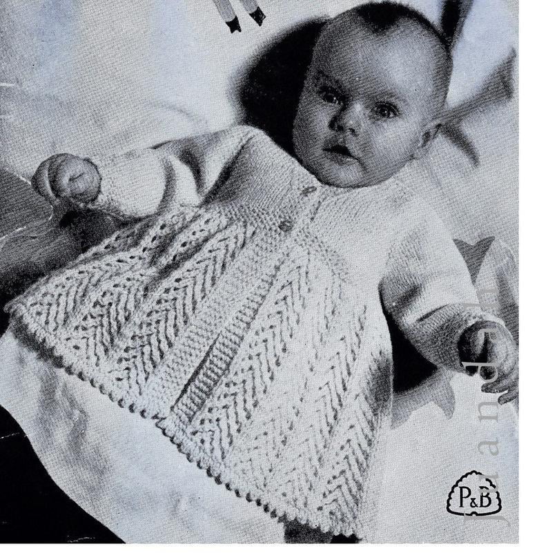 Book of 9 vintage baby jacket knitting patterns 1950s PDF image 0