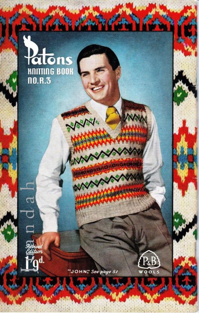 Entire book of vintage men's knits 17 knitting patterns image 0