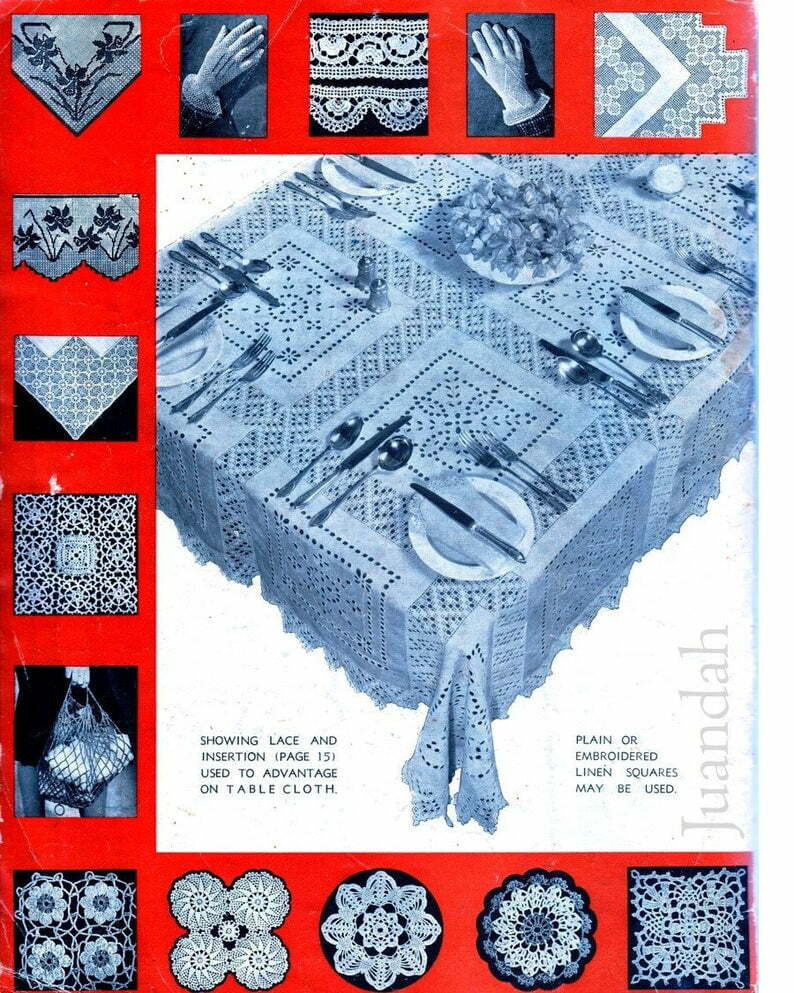 Book of vintage crochet designs 1950s PDF patterns 20 image 0