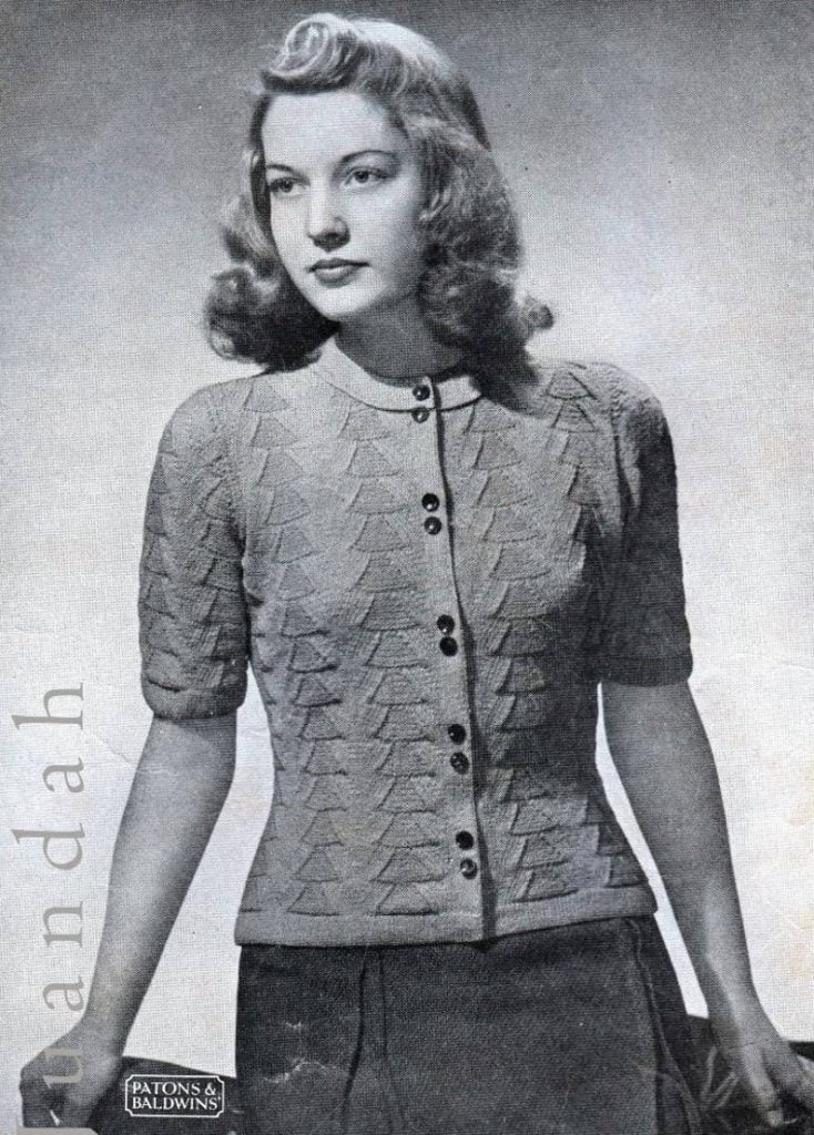 Vintage knitting patterns 1940s fashion women's knits image 0