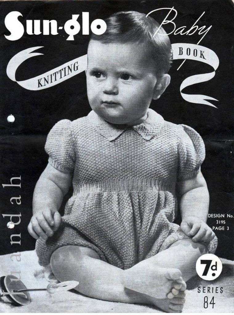 PDF book of vintage baby knits 1940s patterns 8 patterns in image 0