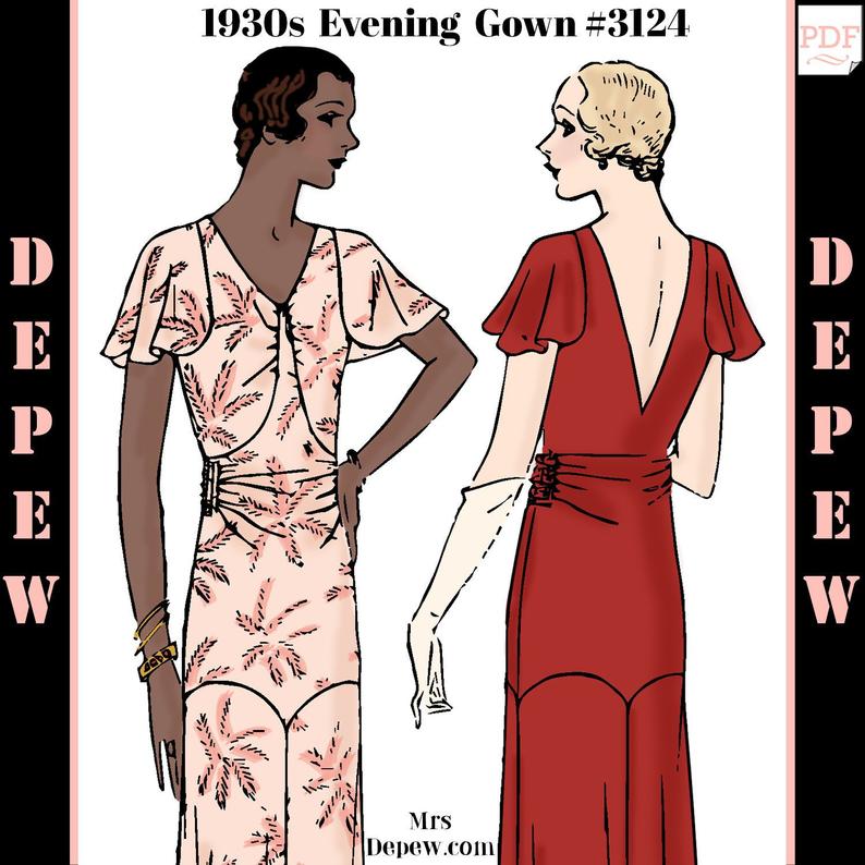 Vintage Sewing Pattern 1930s Paris Couture Designer image 0