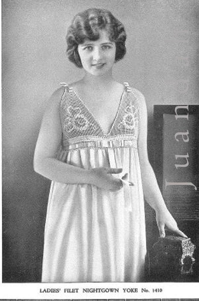 Antique crochet patterns PDF 1920s nightgowns filet crochet image 0