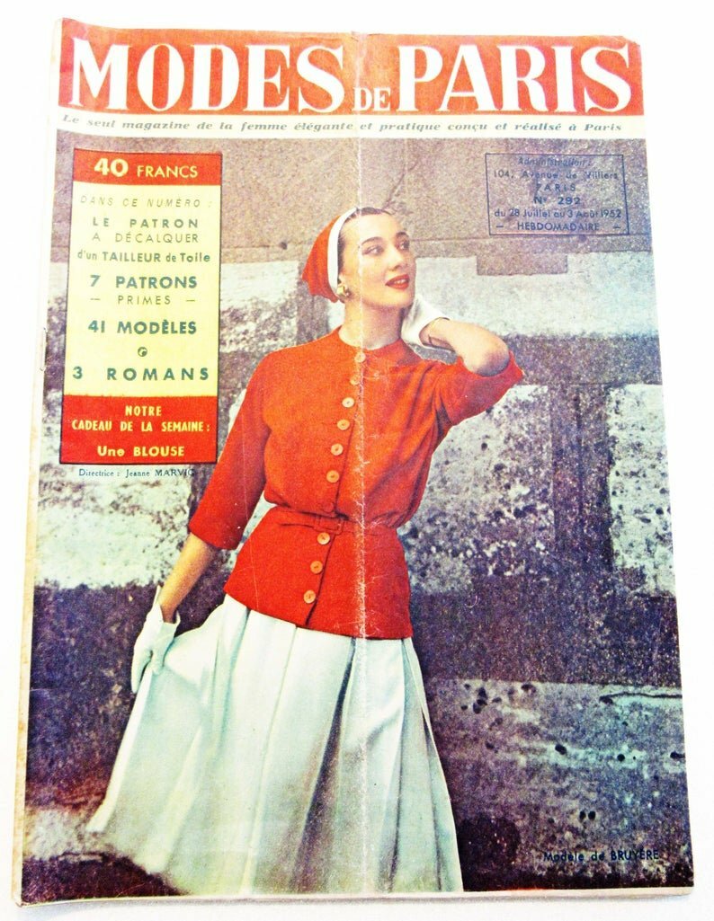 Vintage Sewing Pattern Magazine and Supplement 1950s image 0