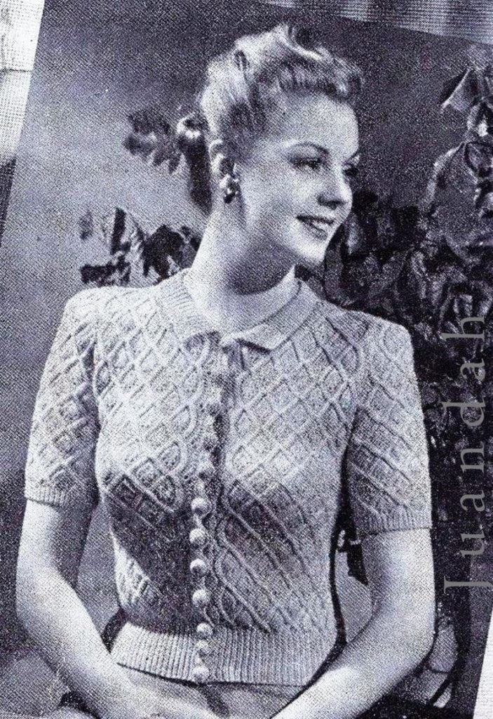 PDF 1940s knitting book 7 women's tops sweaters image 0