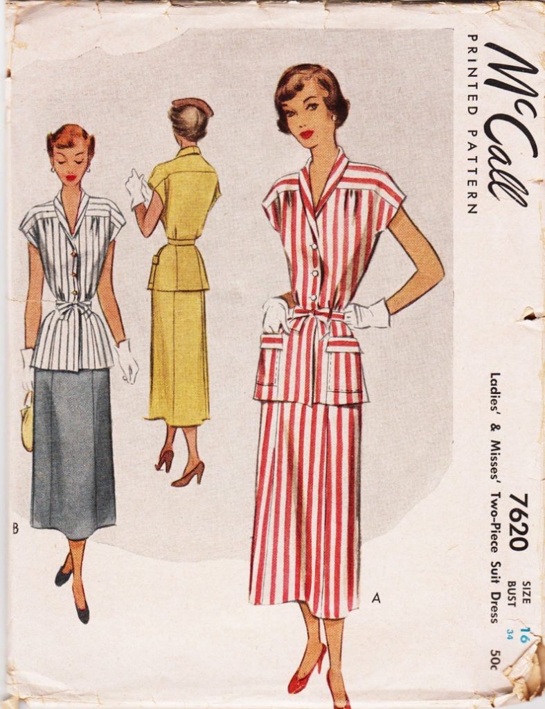 Vintage Sewing Pattern Ladies' Two Piece Suit Dress image 0