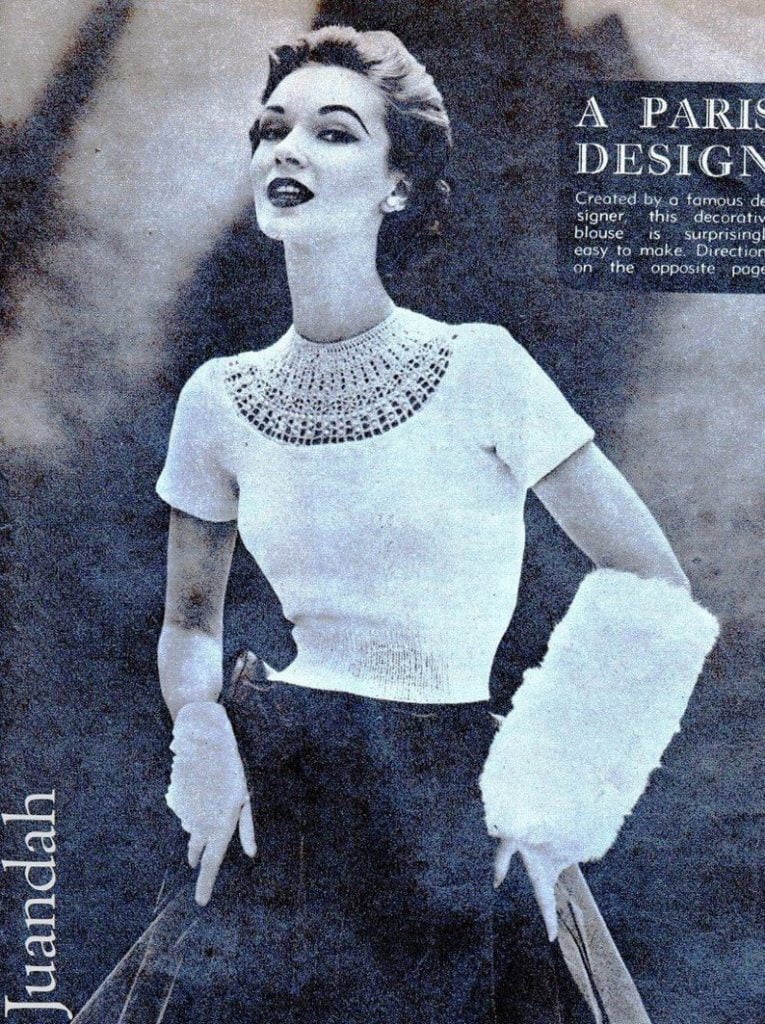 Vintage book 1940s knit and crochet patterns 17 women's image 0