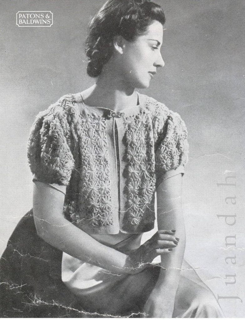 Lacy bedjacket patterns 9 vintage knit patterns dressing image 0