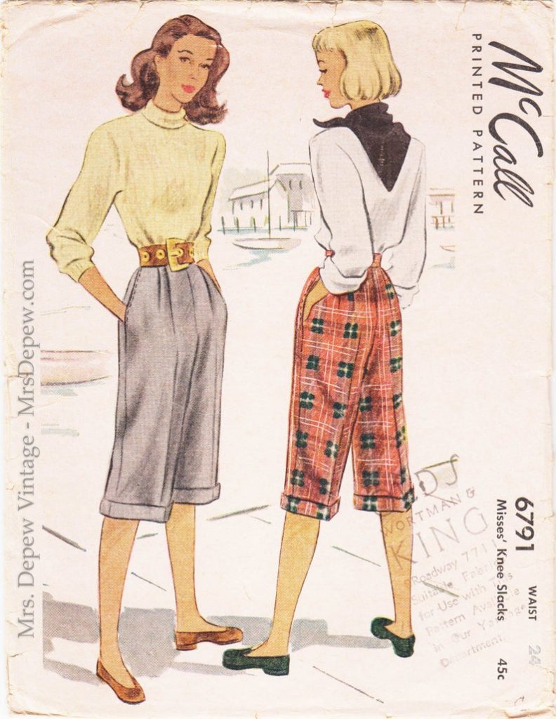 Vintage Sewing Pattern McCall 6791 Women's Knee Slack image 0