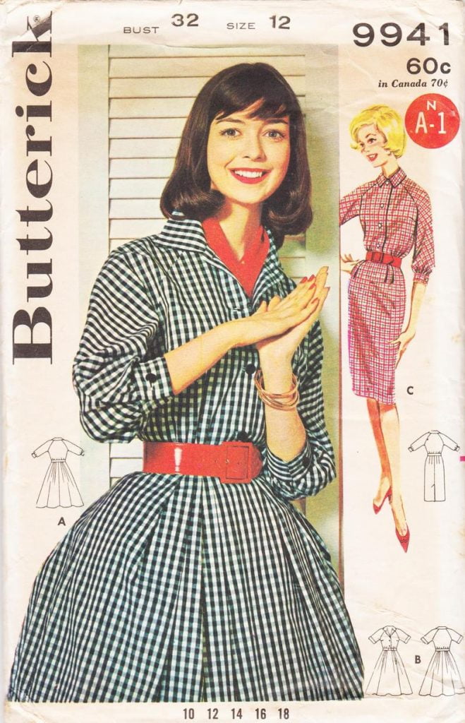 1950s Vintage Sewing Pattern Misses' Dress Butterick 9941 image 0