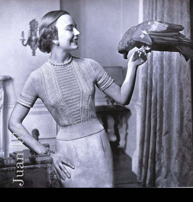 Book of 1950s knitted blouses and tops for women 6 patterns image 0