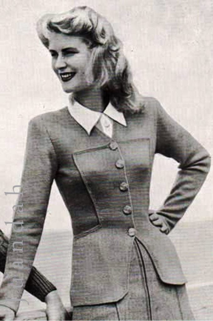 Vintage knitting patterns 1940s fashion women's knits image 0