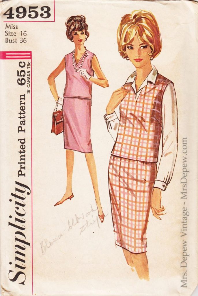 Original Vintage Sewing Pattern Simplicity 4953 Ladies' image 0