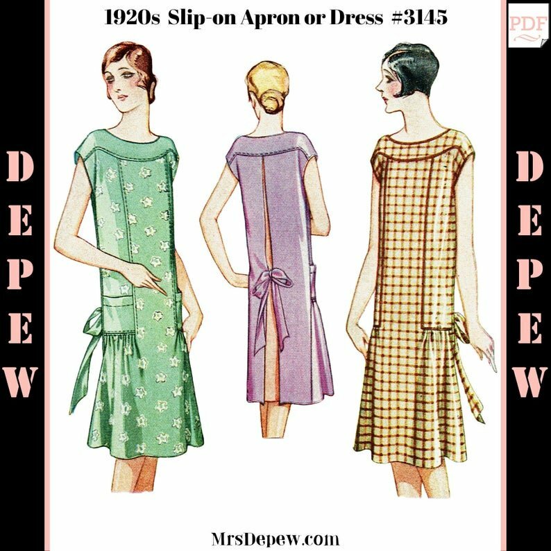 Vintage Sewing Pattern 1920s Ladies' Slip On Apron and image 0