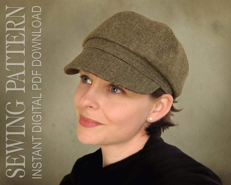 SEWING PATTERN  Brooklyn Gatsby Newsboy Tweed Cap for Child image 0