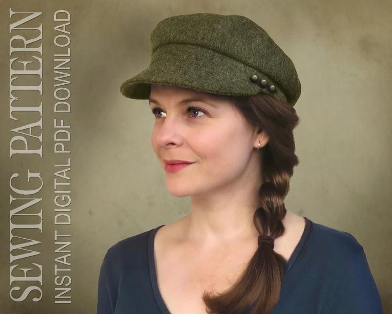 SEWING PATTERN  Hyatt Captain's Cap Pilot Skipper Greek image 0