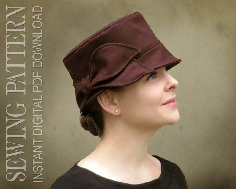 SEWING PATTERN  Joan 1960's modern bucket hat for child image 0