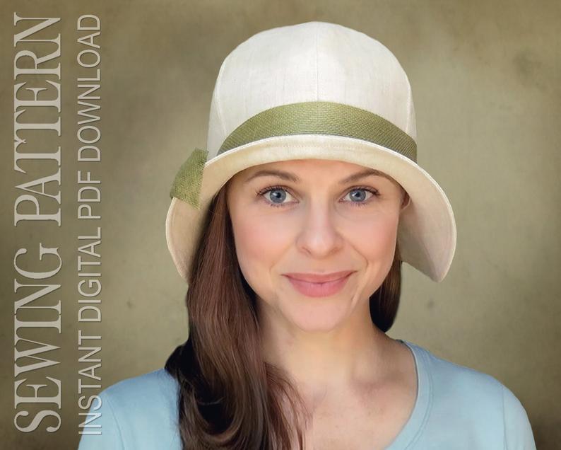 SEWING PATTERN  Sybil 1920's Hat for Child or Adult  image 0
