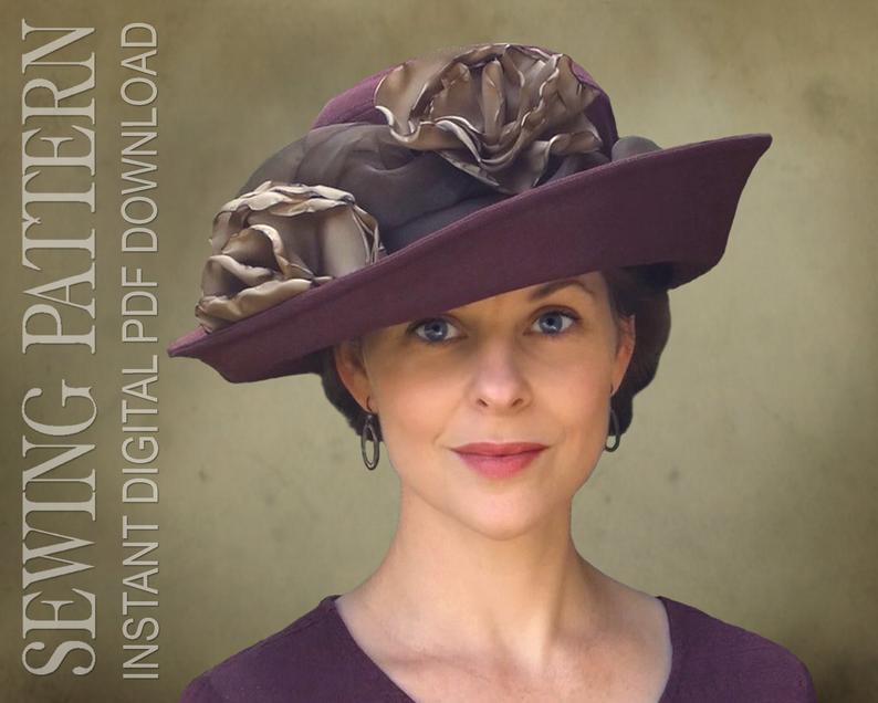 SEWING PATTERN  Imogen 1910's Bird's Nest Hat or image 0