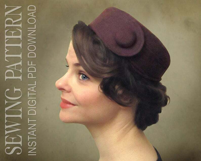 SEWING PATTERN  Katye  1960's Pillbox Hat Sixties Tablet image 0