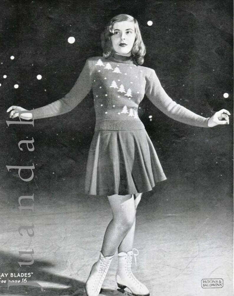 Vintage knitting patterns 1940s fashion women's knits image 0