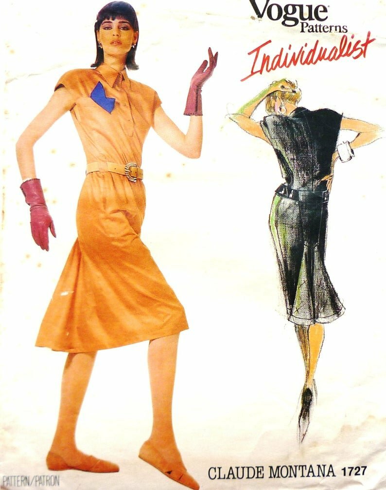 Rare Vogue 1727 Claude Montana uncut sewing pattern 1986 image 0