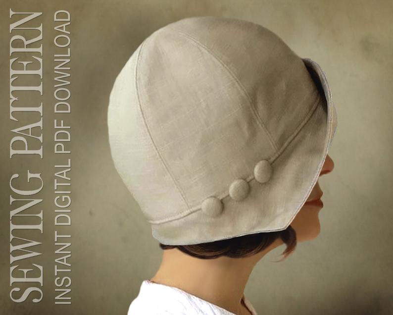 SEWING PATTERN  Eleanor 1920s 1930s Twenties Cloche Hat for image 0