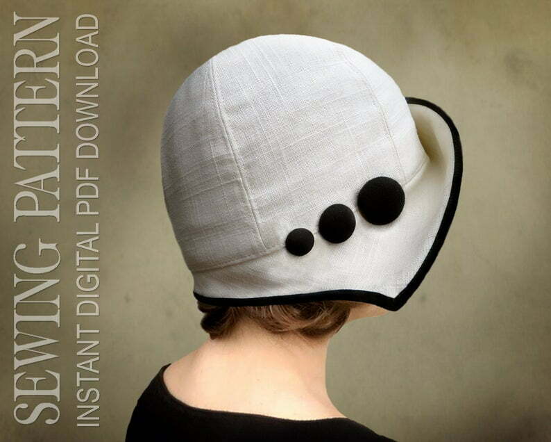 SEWING PATTERN  Eleanor 1920s 1930s Twenties Cloche Hat for image 0